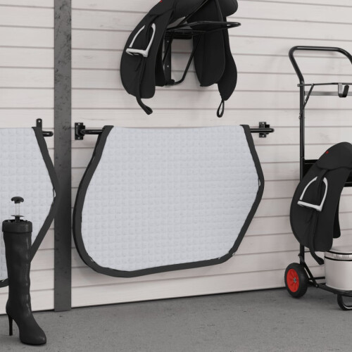 VidaXL vidaXL Saddle Pad Rack Saddle Pad Holder Horse Saddle Blanket Rack Black Iron 2