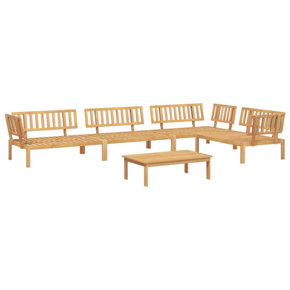 vidaXL Garden Pallet Sofa Set 5 Piece Outdoor Pallet Sofa Solid Wood Acacia