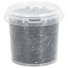 vidaXL Braiding Bands for Horse Rubber Plaiting Band 1500 pcs Black Silicone