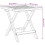 VidaXL vidaXL Folding Garden Chairs 2 pcs with Table Dining Chair Red Solid Wood 8