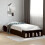 VidaXL vidaXL Bed Frame Home Bed Base Black 75x190 cm Small Single Engineered Wood 3