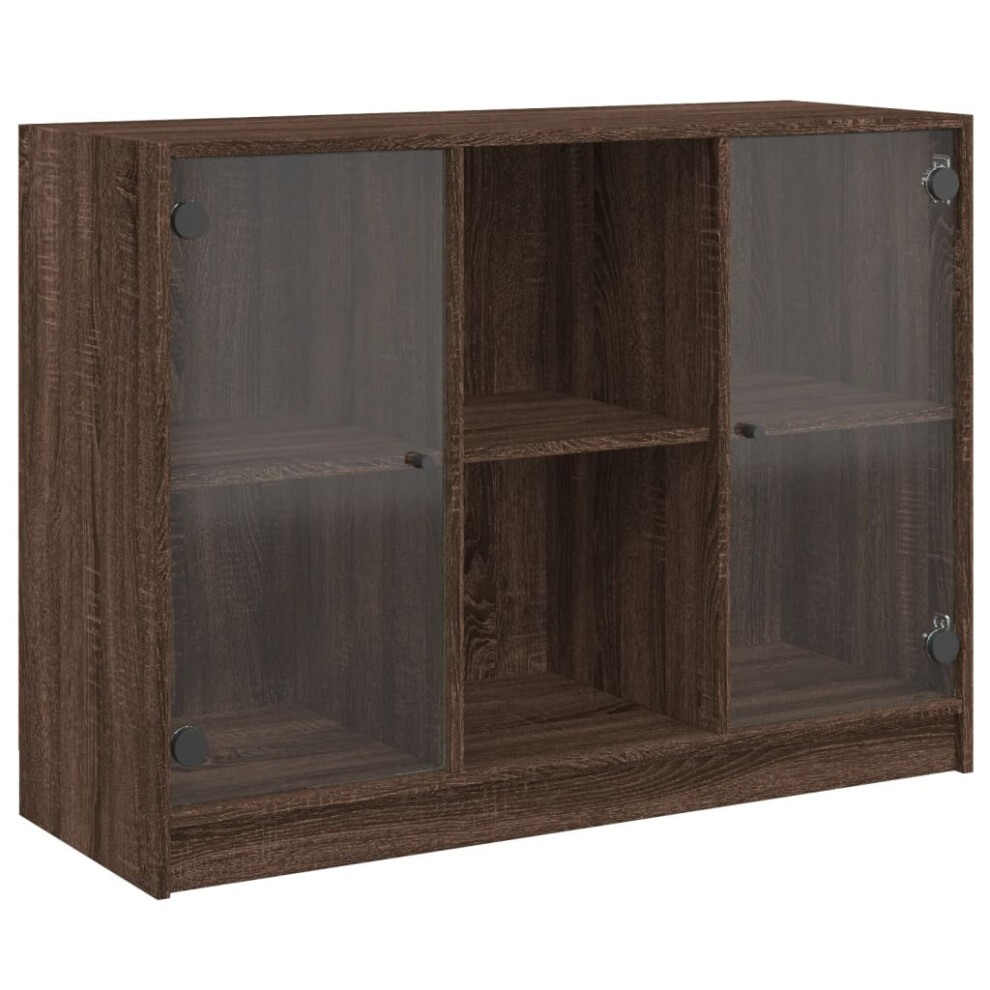 vidaXL Sideboard Cupboard Cabinet Storage Highboard Brown Oak Engineered Wood