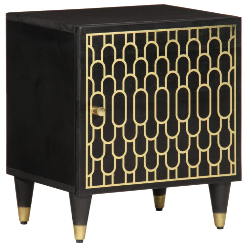 VidaXL vidaXL Bedside Cabinets Nightstand Bedroom Side Table 2 pcs Solid Wood Mango 1