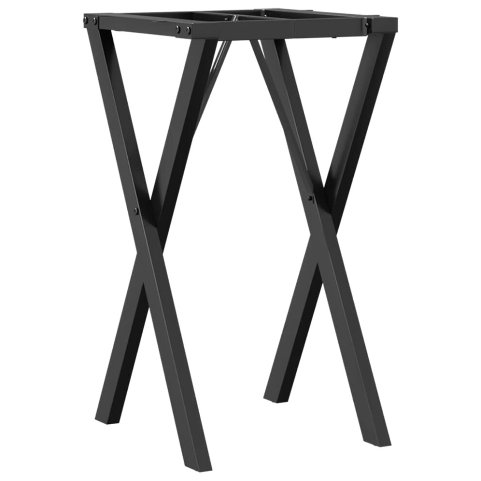 vidaXL Dining Table Legs X-Frame Desk Legs Metal Furniture Legs Cast Iron