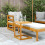 VidaXL vidaXL C Table Outdoor End Table C Shaped Laptop Side Table Solid Wood Acacia 3