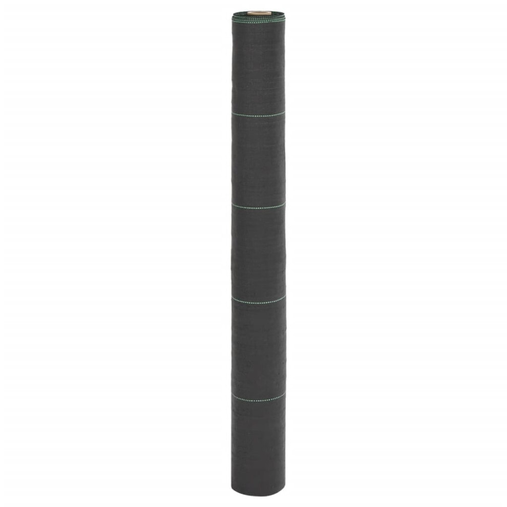 Vidaxl Weed Membrane Garden Weed Barrier Fabric Weed Control Black 1X25 M Pp