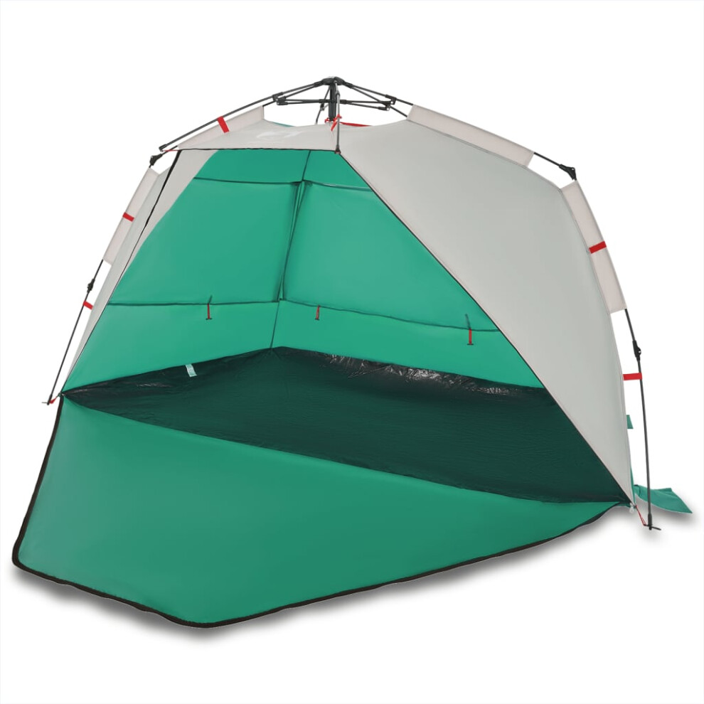 vidaXL Beach Tent 3-Person Camping Tent Sea Green Quick Release Waterproof