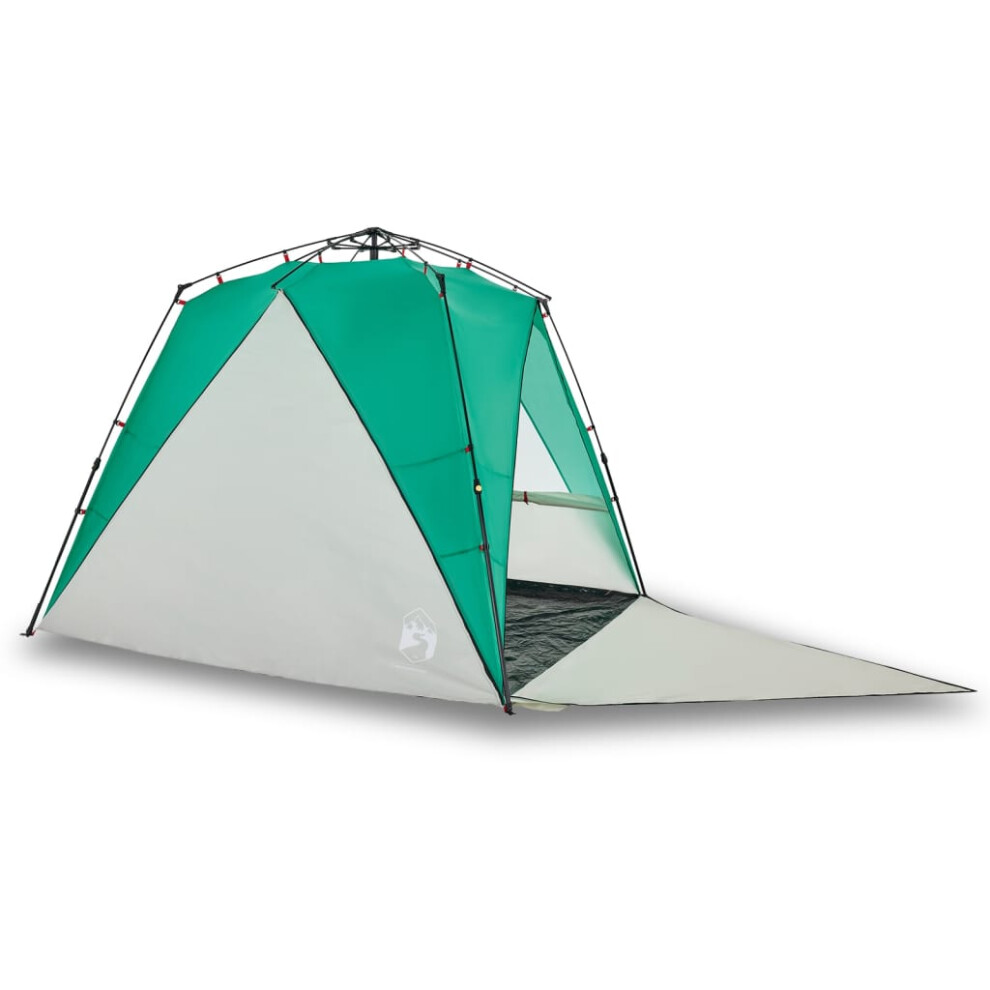 Vidaxl Beach Tent 4-Person Camping Tent Sea Green Quick Release Waterproof