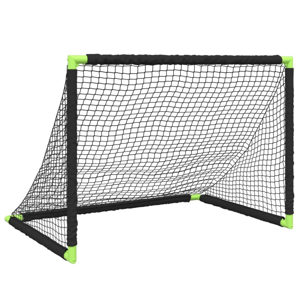 vidaXL Kids' Football Goal Foldable Football Net Garden Soccer Goal Black