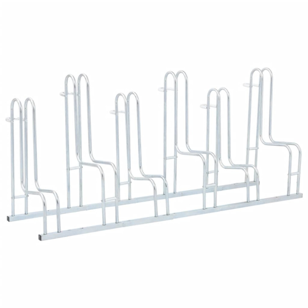 Vidaxl Bicycle Stand For 6 Bikes Floor Freestanding Indoor Galvanised Steel