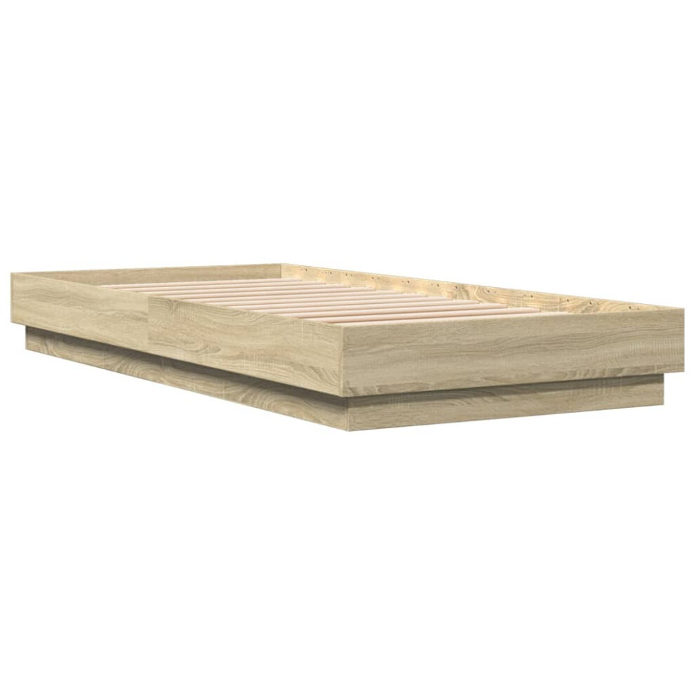 Vidaxl Bed Frame Home Bed Base Bedstead Sonoma Oak 100X200 Cm Engineered Wood