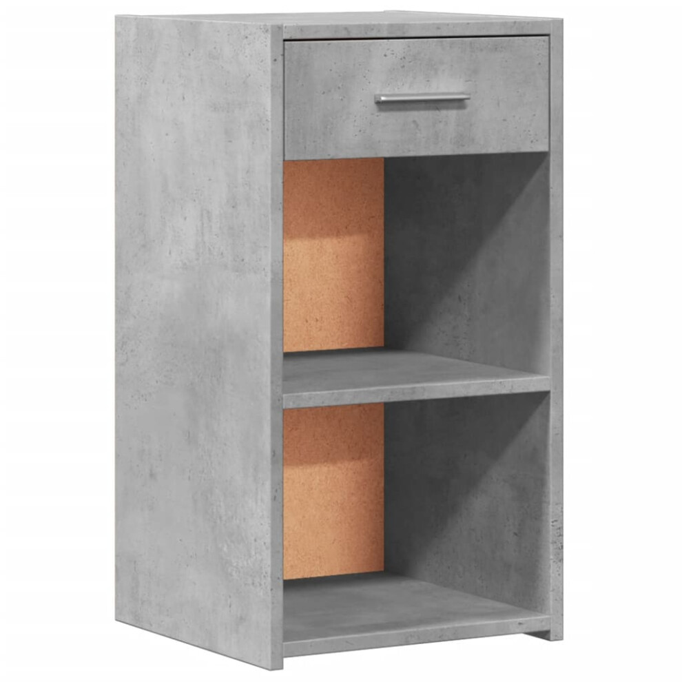 vidaXL Bedside Cabinet Nightstand Bed Side Table Concrete Grey Engineered Wood