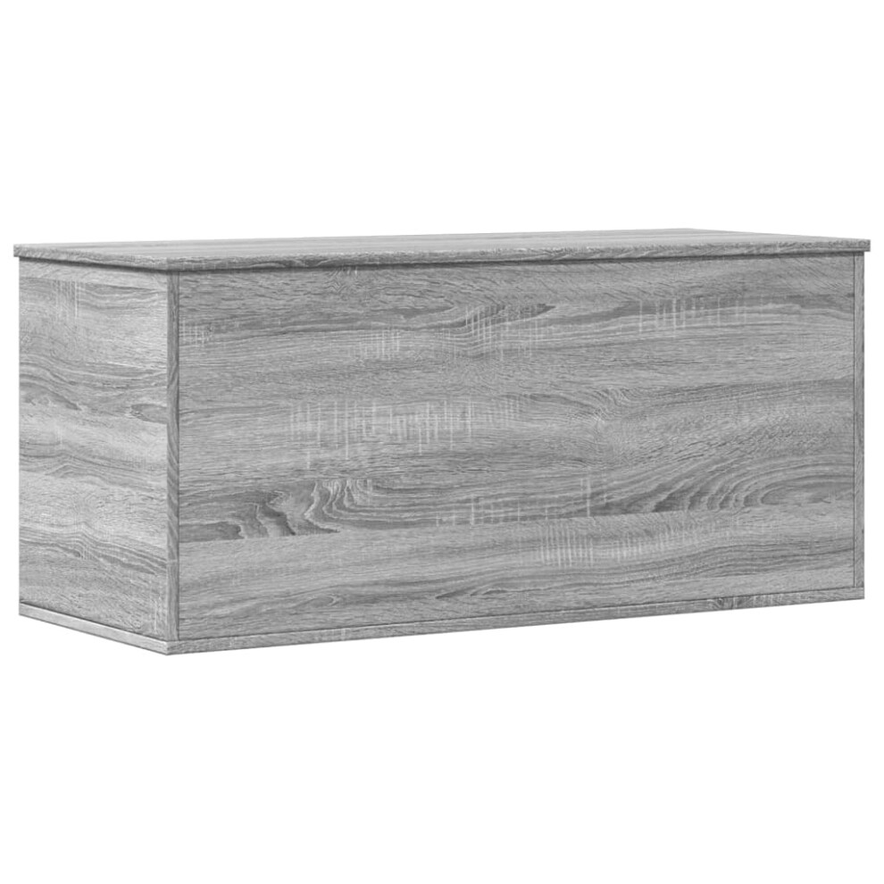 vidaXL Storage Box Blanket Box Storage Chest Box Grey Sonoma Engineered Wood