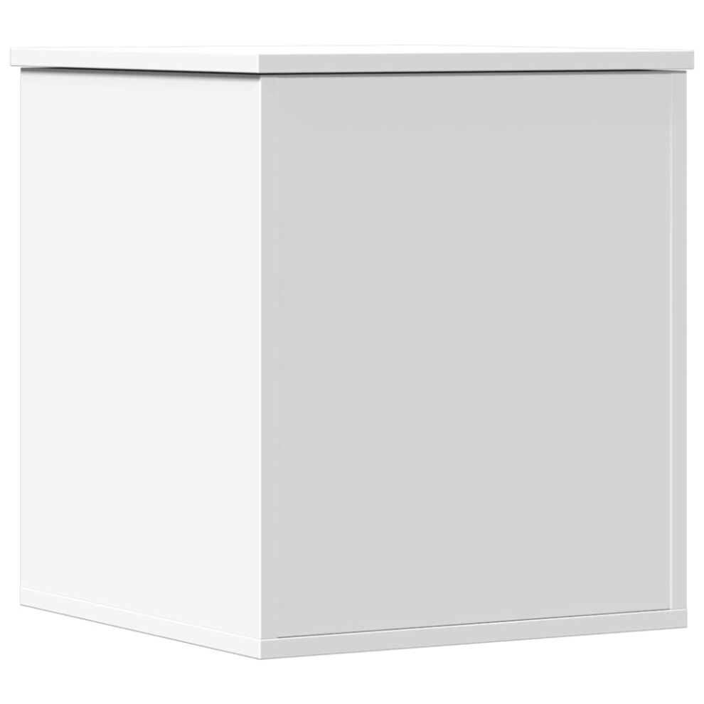 vidaXL Storage Box Blanket Box Storage Chest Toy Box White Engineered Wood