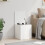 VidaXL vidaXL Storage Box Blanket Box Storage Chest Toy Box White Engineered Wood 3