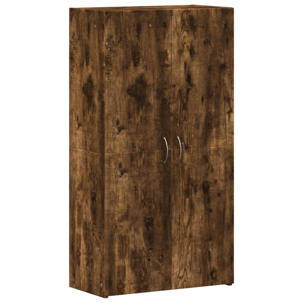 Vidaxl File Cabinet File Storage Filing Cabinet Smoked Oak Engineered Wood