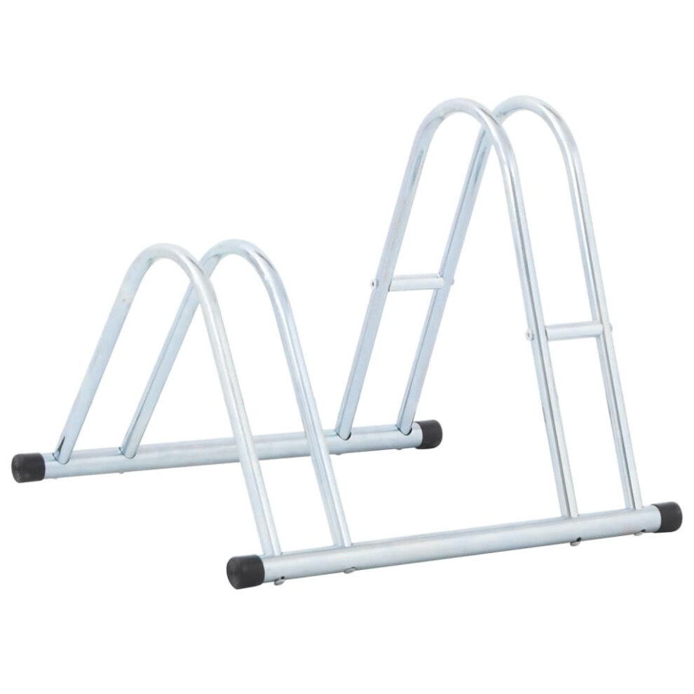 vidaXL Bicycle Stand for 2 Bikes Floor Freestanding Indoor Galvanised Steel