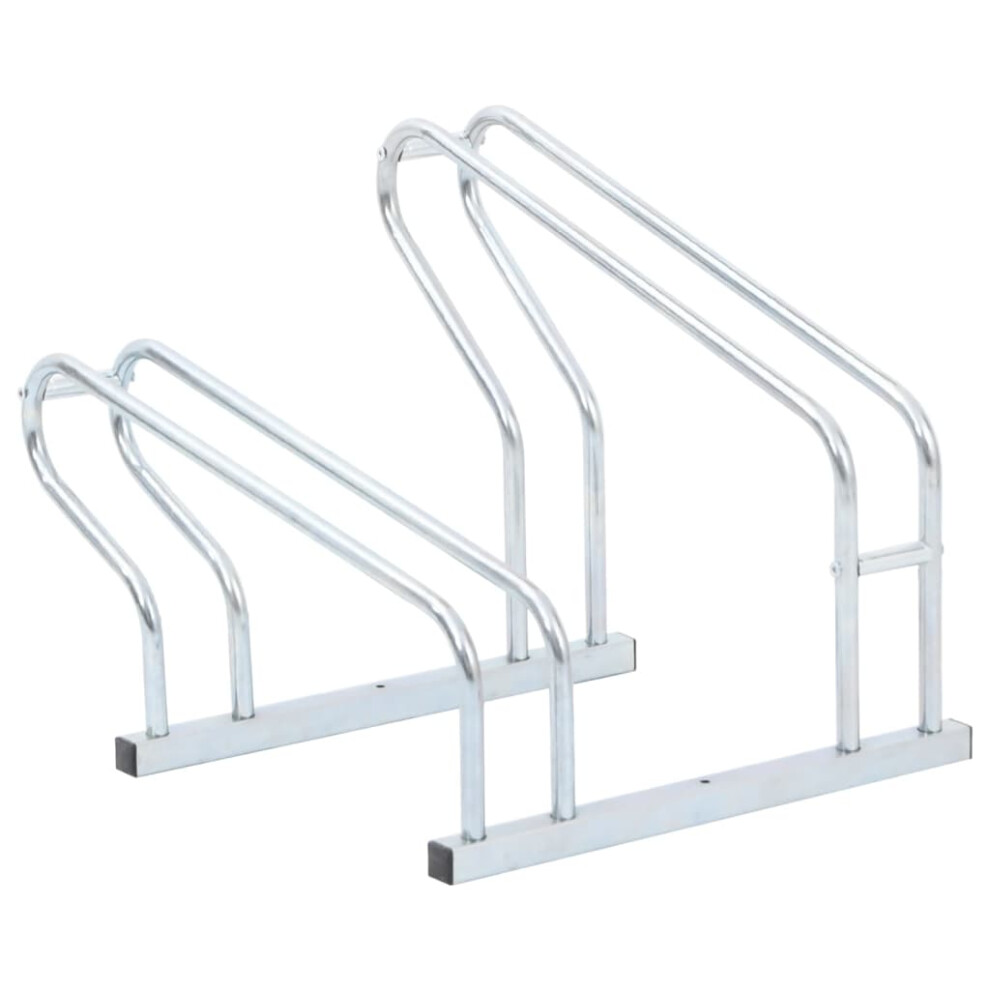 Vidaxl Bicycle Stand For 2 Bikes Floor Freestanding Indoor Galvanised Steel