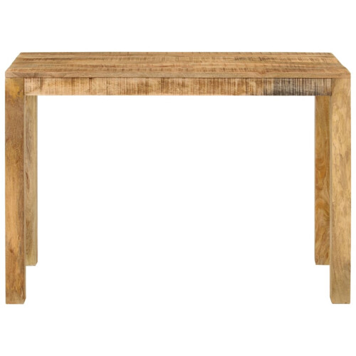 VidaXL vidaXL Solid Mango Wood Dining Table - 110 x 55 x 76 cm, Natural Finish, Iron Frame, Rustic Kitchen/Restaurant Bistro Table 1