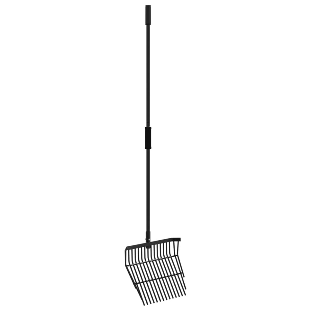vidaXL Pitchfork with 14 Tines Gardening Pitch Fork Manure Fork Black Steel