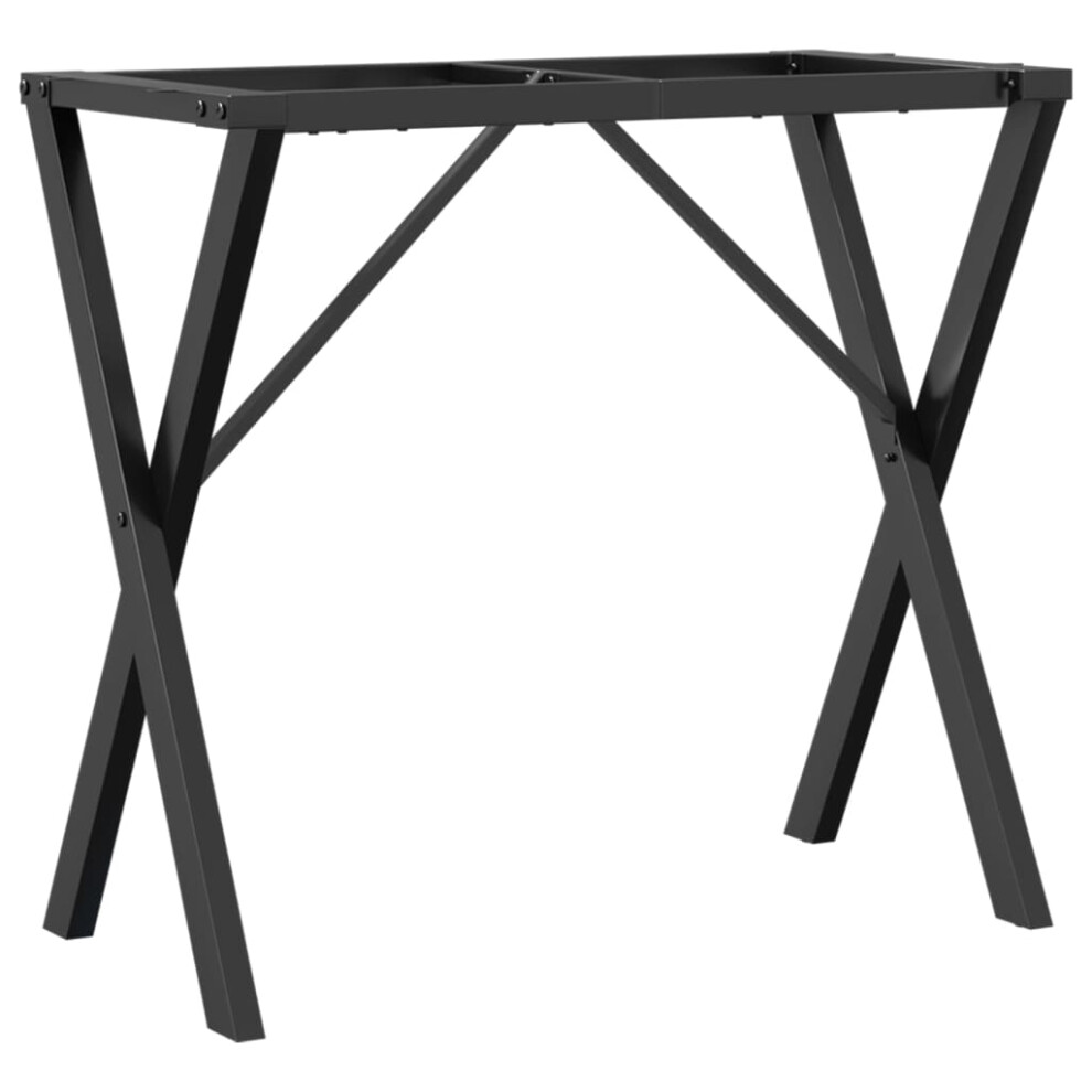 vidaXL Dining Table Legs X-Frame Desk Legs Metal Furniture Legs Cast Iron