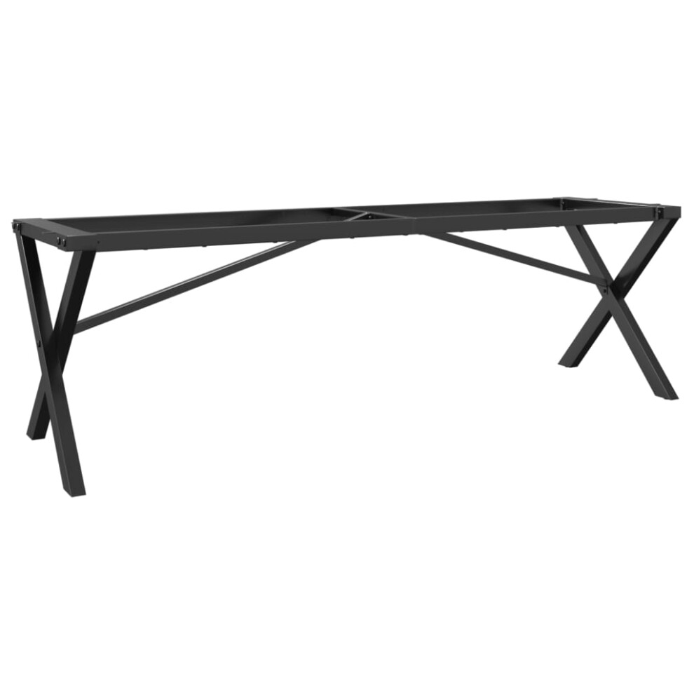 vidaXL Coffee Table Legs X-Frame Desk Legs DIY Metal Furniture Legs Steel