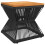 VidaXL vidaXL Coffee Table with Wire Base Side End Table Black Solid Wood Acacia 2