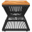 VidaXL vidaXL Coffee Table with Wire Base Side End Table Black Solid Wood Acacia 5