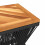VidaXL vidaXL Coffee Table with Wire Base Side End Table Black Solid Wood Acacia 9