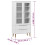 VidaXL vidaXL Solid Wood Pine Vitrine Cabinet MOLDE White Book Shelf Storage Rack 4