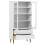 VidaXL vidaXL Solid Wood Pine Vitrine Cabinet MOLDE White Book Shelf Storage Rack 5