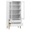 VidaXL vidaXL Solid Wood Pine Vitrine Cabinet MOLDE White Book Shelf Storage Rack 3