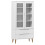 VidaXL vidaXL Solid Wood Pine Vitrine Cabinet MOLDE White Book Shelf Storage Rack 2