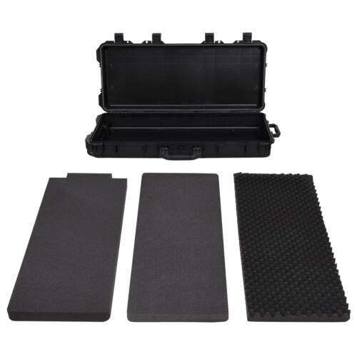 VidaXL vidaXL Wheeled Flight Case Waterproof Protective Hard Case Camera Case Black PP 1
