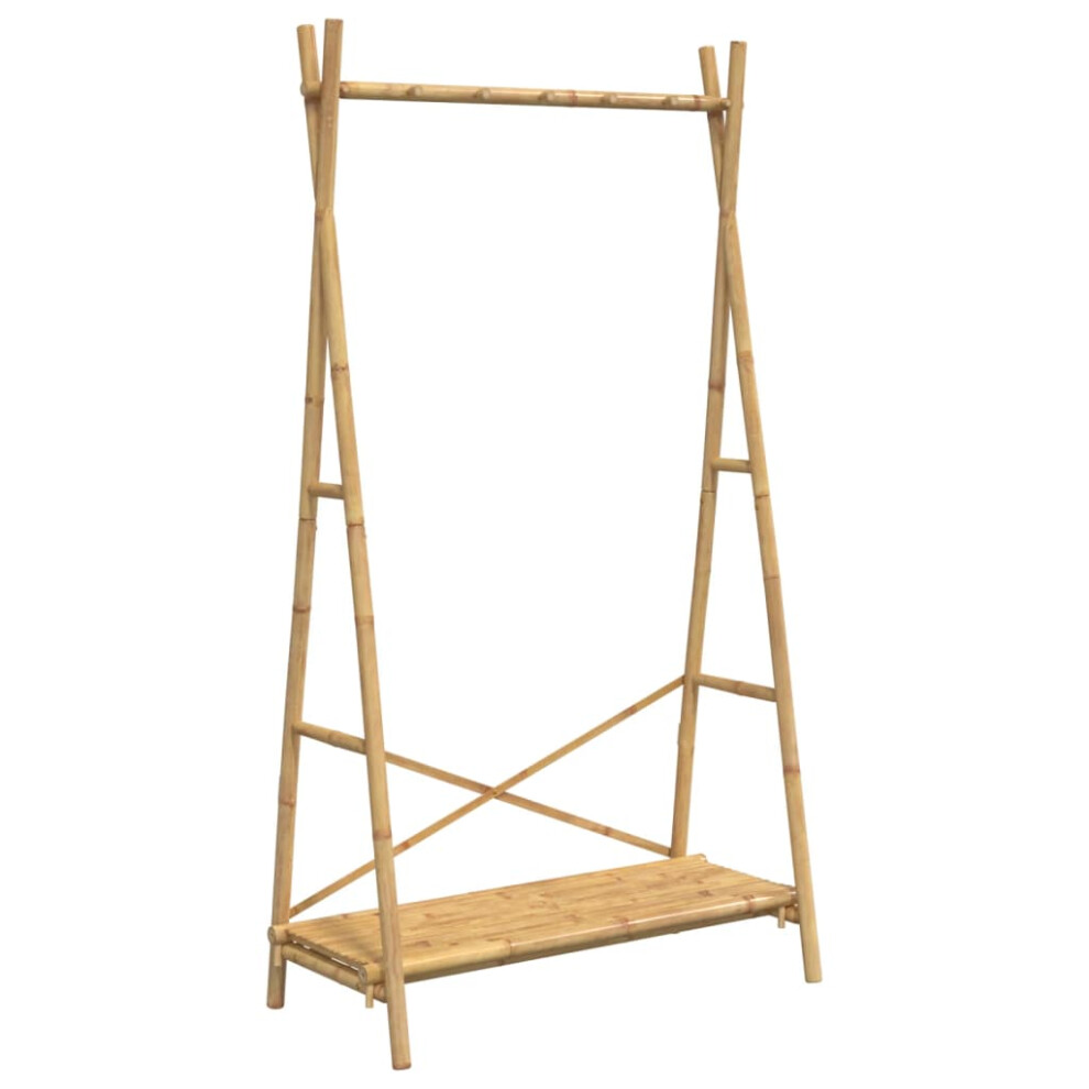 Vidaxl Clothes Rack With Shelf Hallway Coat Rack Clothes Stand Hat Rack Bamboo