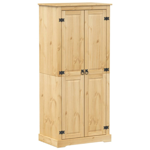 VidaXL vidaXL Wardrobe Cupboard Closet Clothes Storage Organiser Solid Wood Pine
