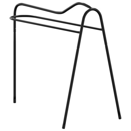 VidaXL vidaXL Saddle Rack 3 Legged Freestanding Saddle Stand Saddle Holder Black Iron 1
