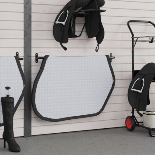 VidaXL vidaXL Saddle Pad Rack Saddle Pad Holder Horse Saddle Blanket Rack Black Iron 2