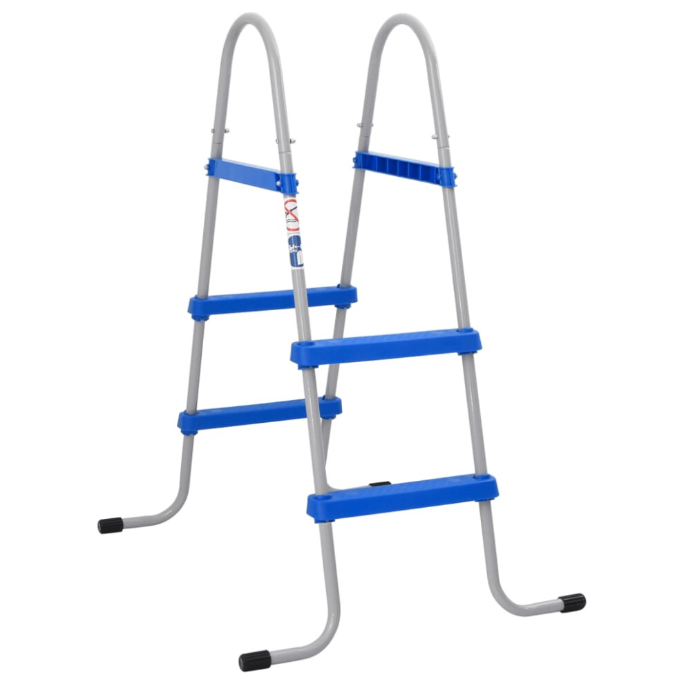 vidaXL Pool Ladder for Above Ground Pool Step Ladder Stair Step Steel&Plastic