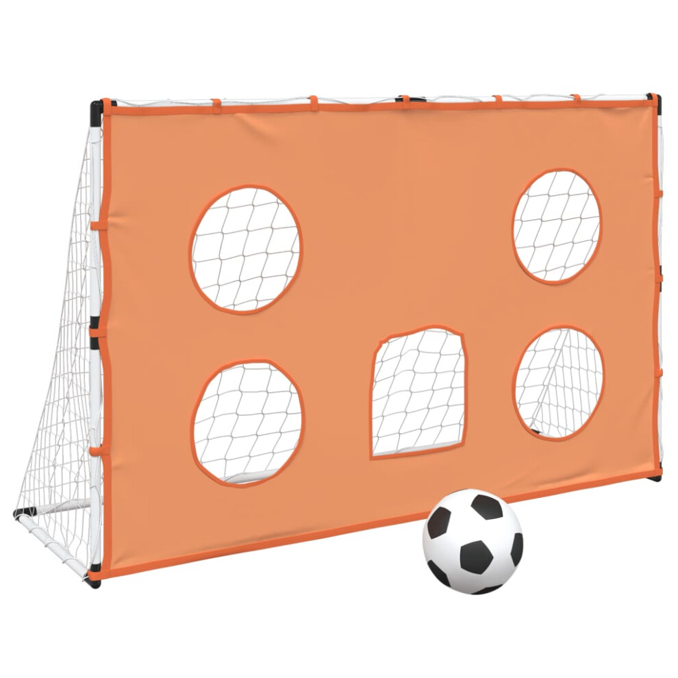 vidaXL Kids' Football Goal with Targeting Mat & Ball Football Net Soccer Goal