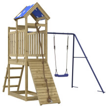 vidaXL Outdoor Playset Garden Playhouse Kids Playground Impregnated Wood Pine