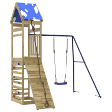vidaXL Outdoor Playset Garden Playhouse Kids Playground Impregnated Wood Pine