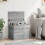 VidaXL vidaXL Storage Box Blanket Box Storage Chest Box Grey Sonoma Engineered Wood 3