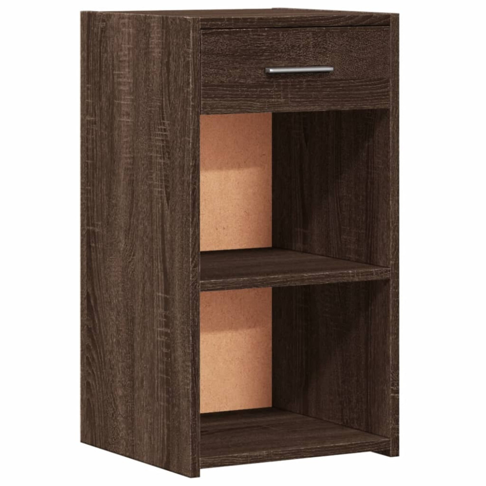 vidaXL Bedside Cabinet Nightstand Bed Side Table Brown Oak Engineered Wood