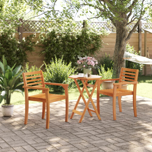 VidaXL vidaXL Folding Garden Table Outdoor Table Patio Dining Table Solid Wood Acacia 2