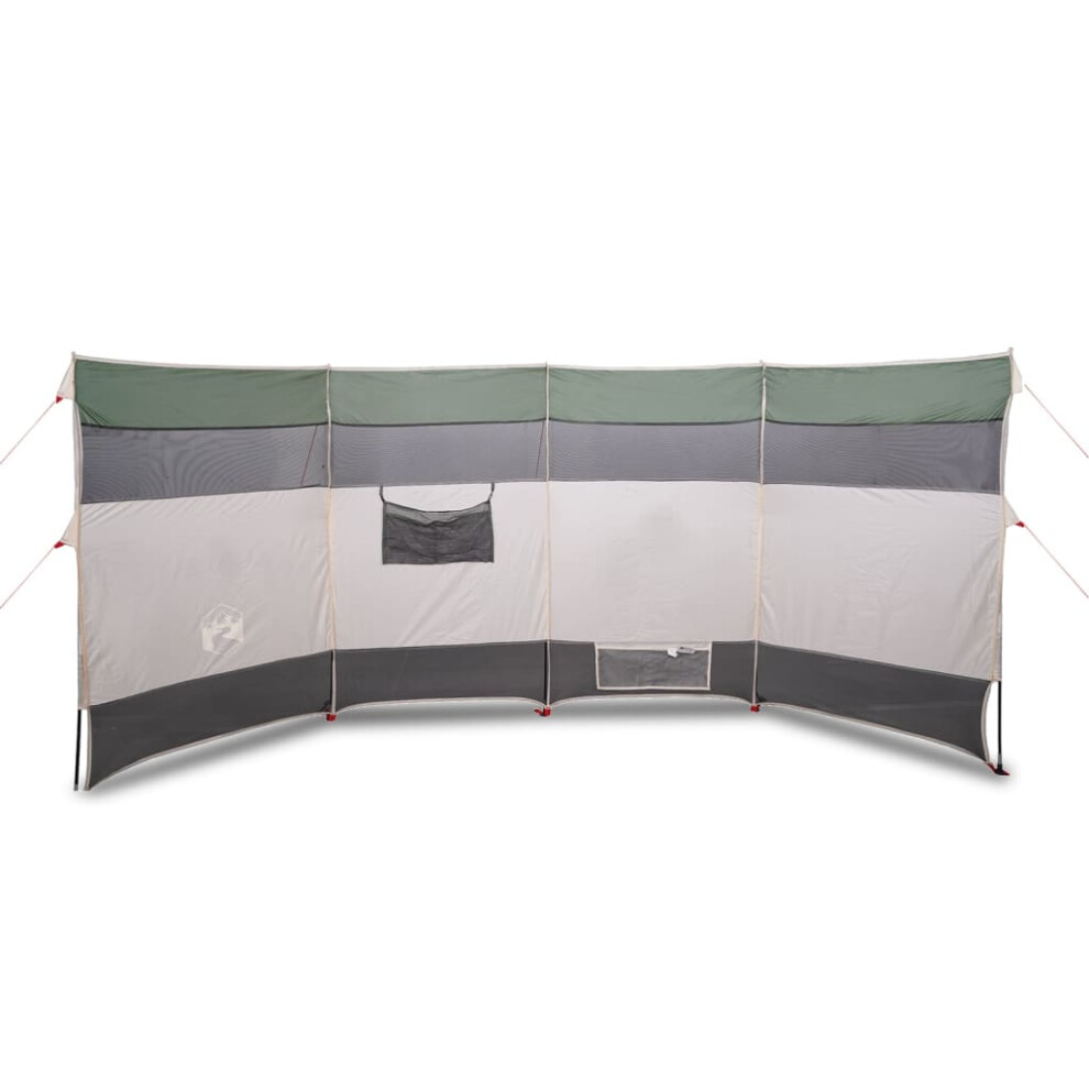 vidaXL Camping Windbreak Wind Screen Wind Break Sun Shelter Green Waterproof