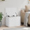 VidaXL vidaXL Storage Box Blanket Box Storage Chest Toy Box White Engineered Wood 3