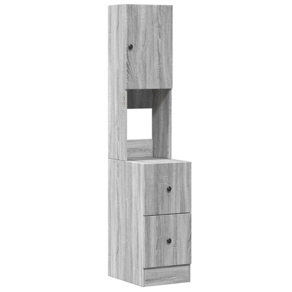 vidaXL Kitchen Cabinet Storage Sideboard Cupboard Grey Sonoma Engineered Wood