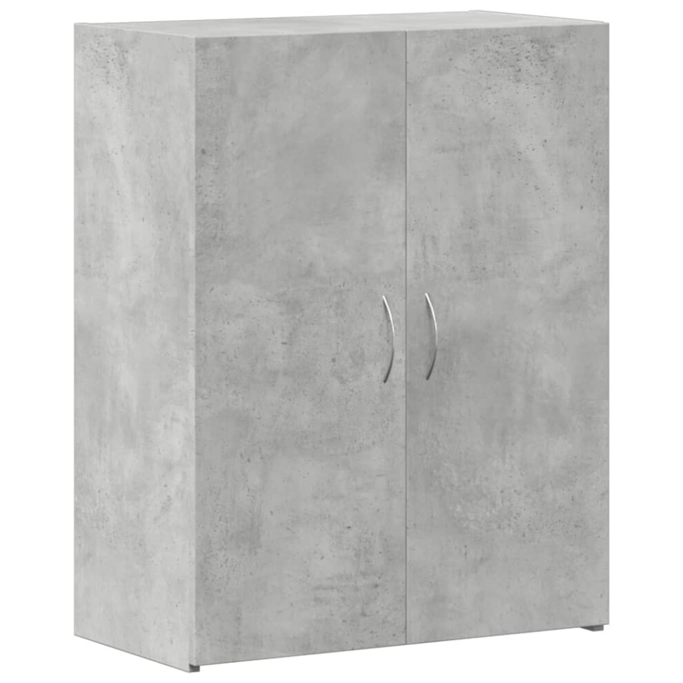 Vidaxl File Cabinet File Storage Filing Cabinet Concrete Engineered Wood Grey