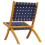VidaXL vidaXL Folding Garden Chairs 2 pcs Dark Blue Solid Wood Acacia and Fabric 6